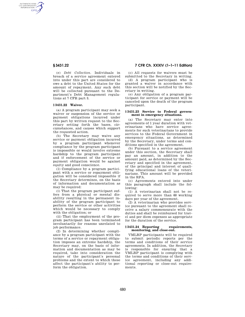 7 CFR Ch. XXXIV (1–1–11 Edition)