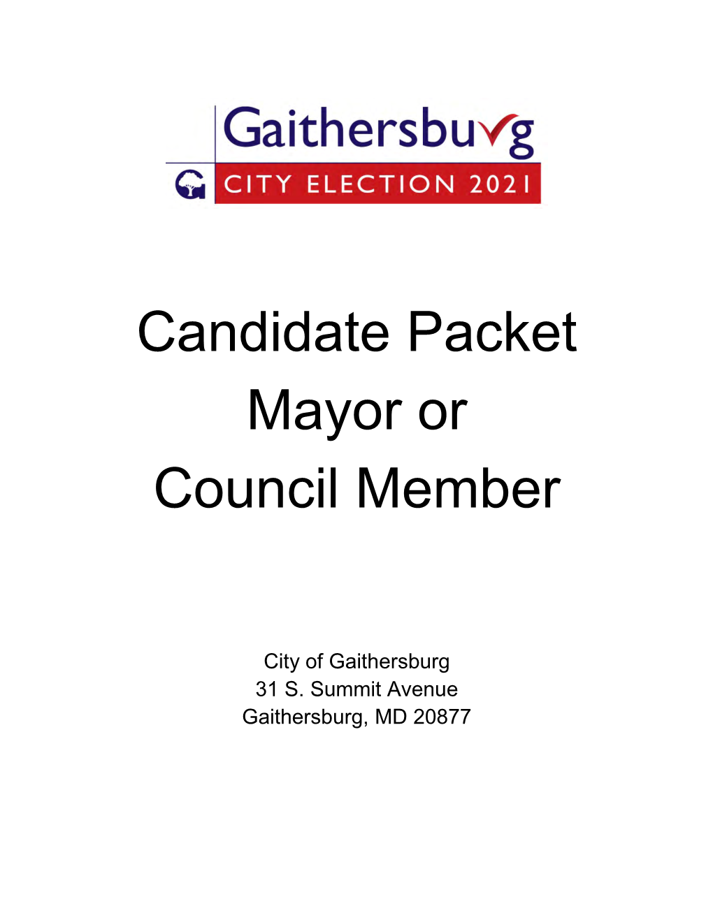 2021 Candidate Packet