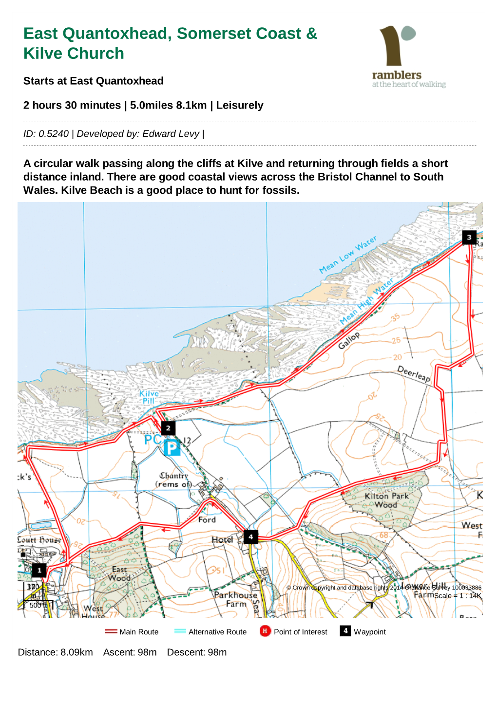 East Quantoxhead, Somerset Coast & Kilve Church