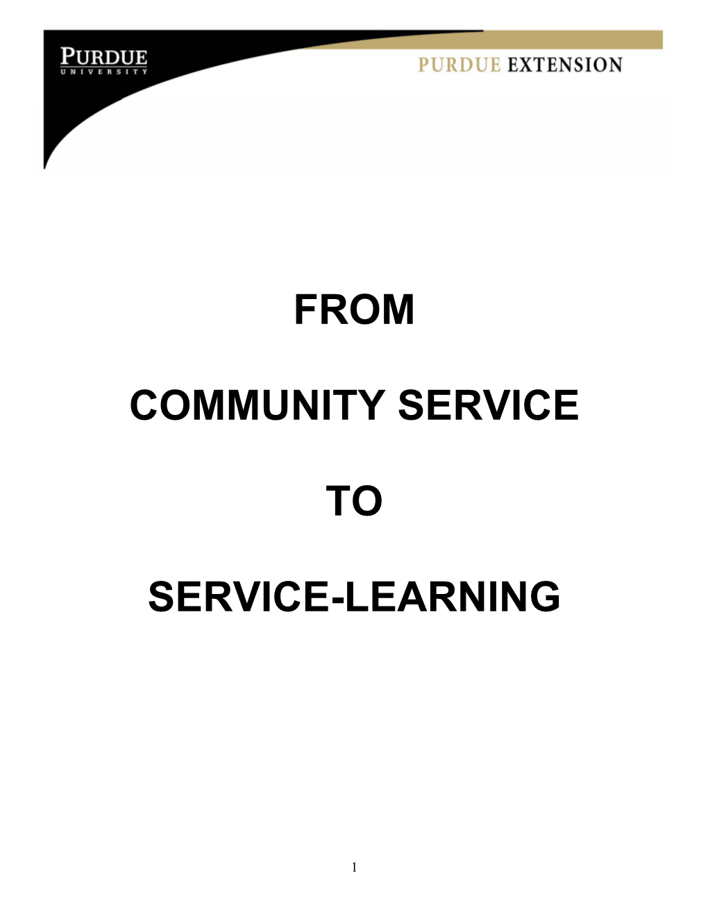 From Community Service to Service-Learning