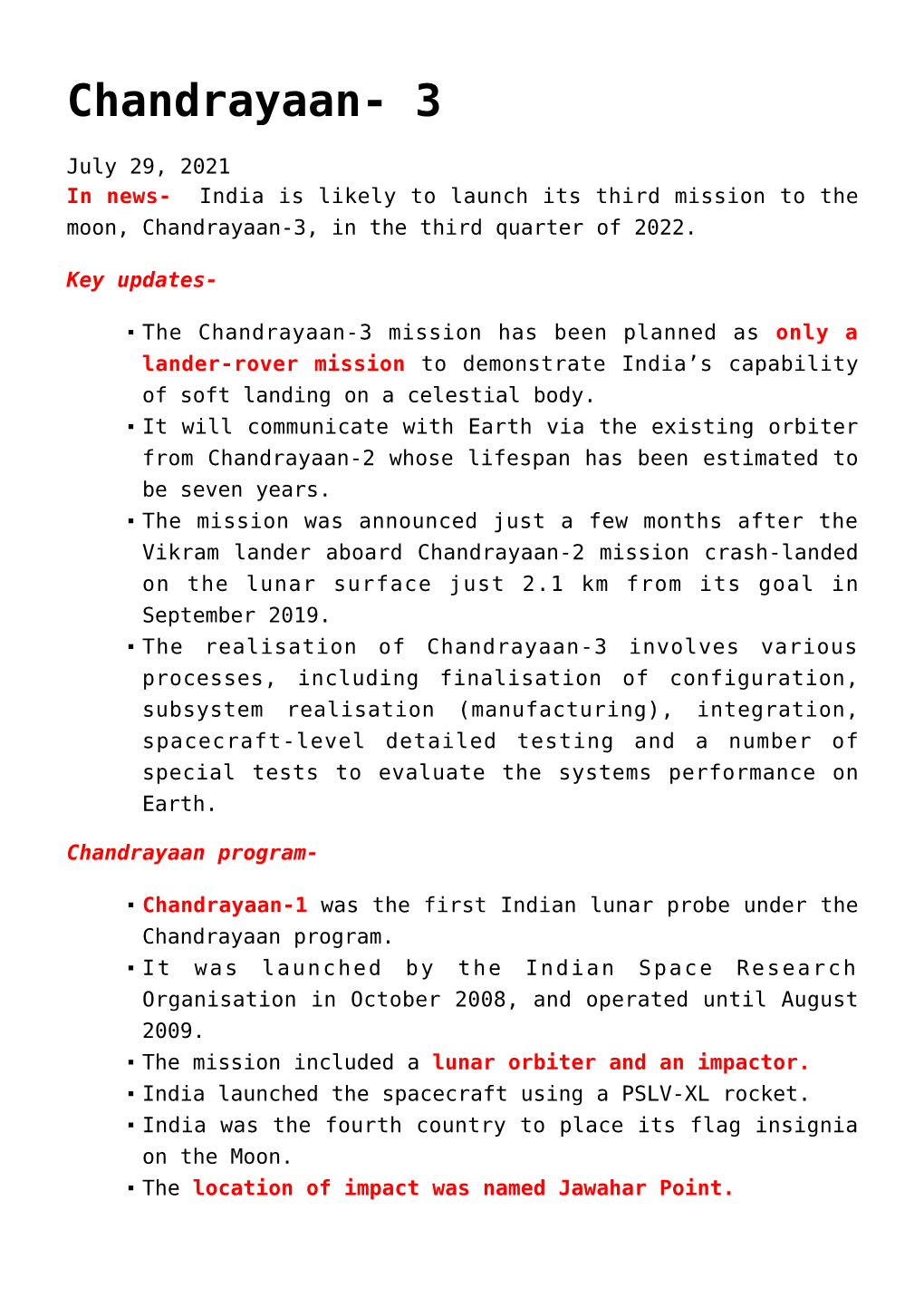 Chandrayaan- 3