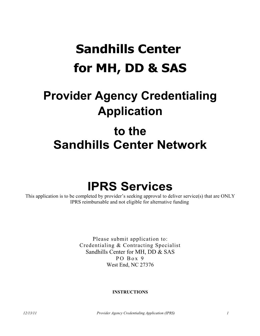 Provider Agency Credentialing