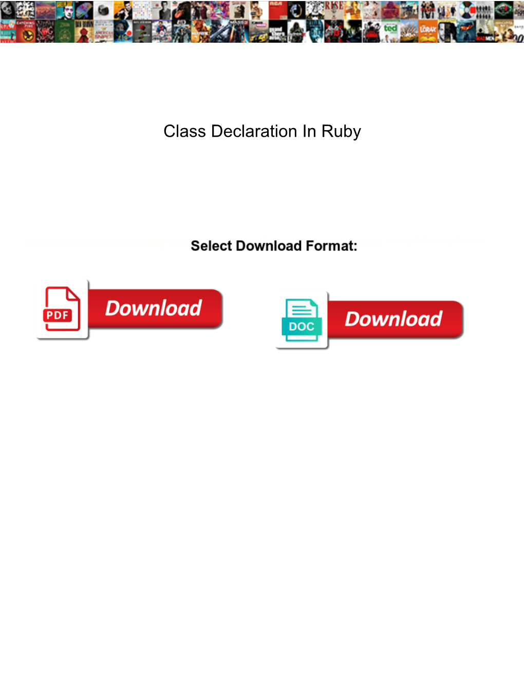 Class Declaration in Ruby