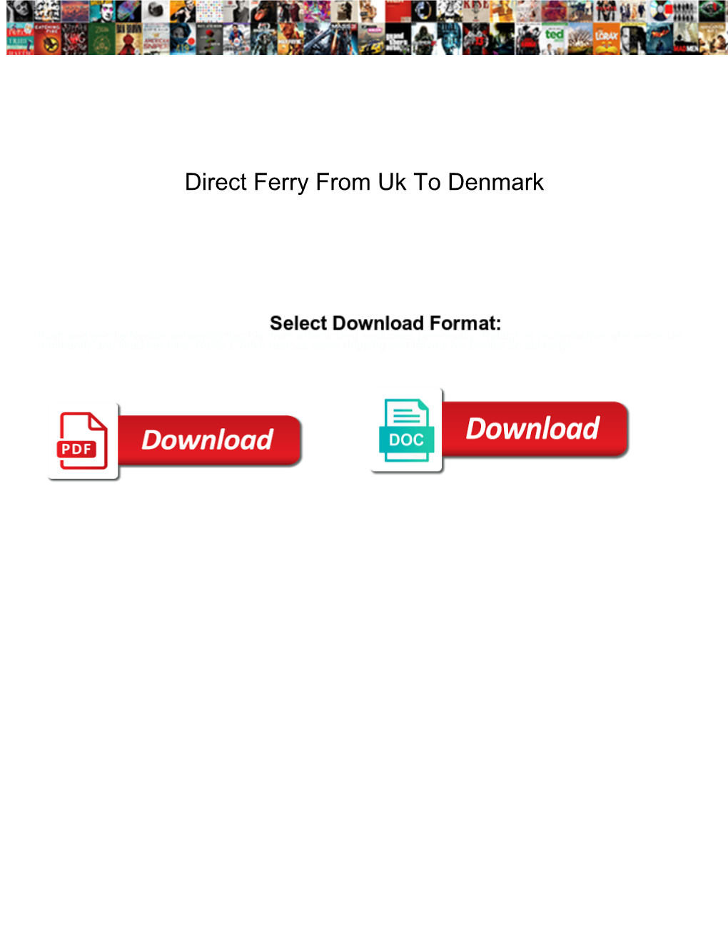 Direct Ferry from Uk to Denmark