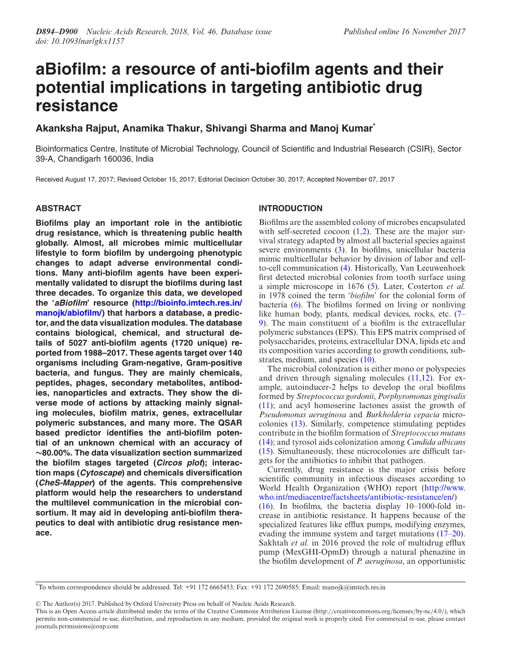 A Resource of Anti-Biofilm Agents and Their Potential