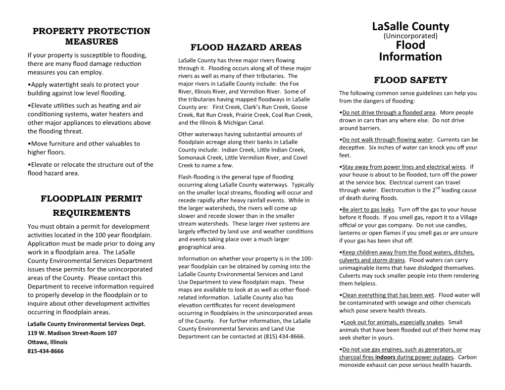 Lasalle County Flood Information