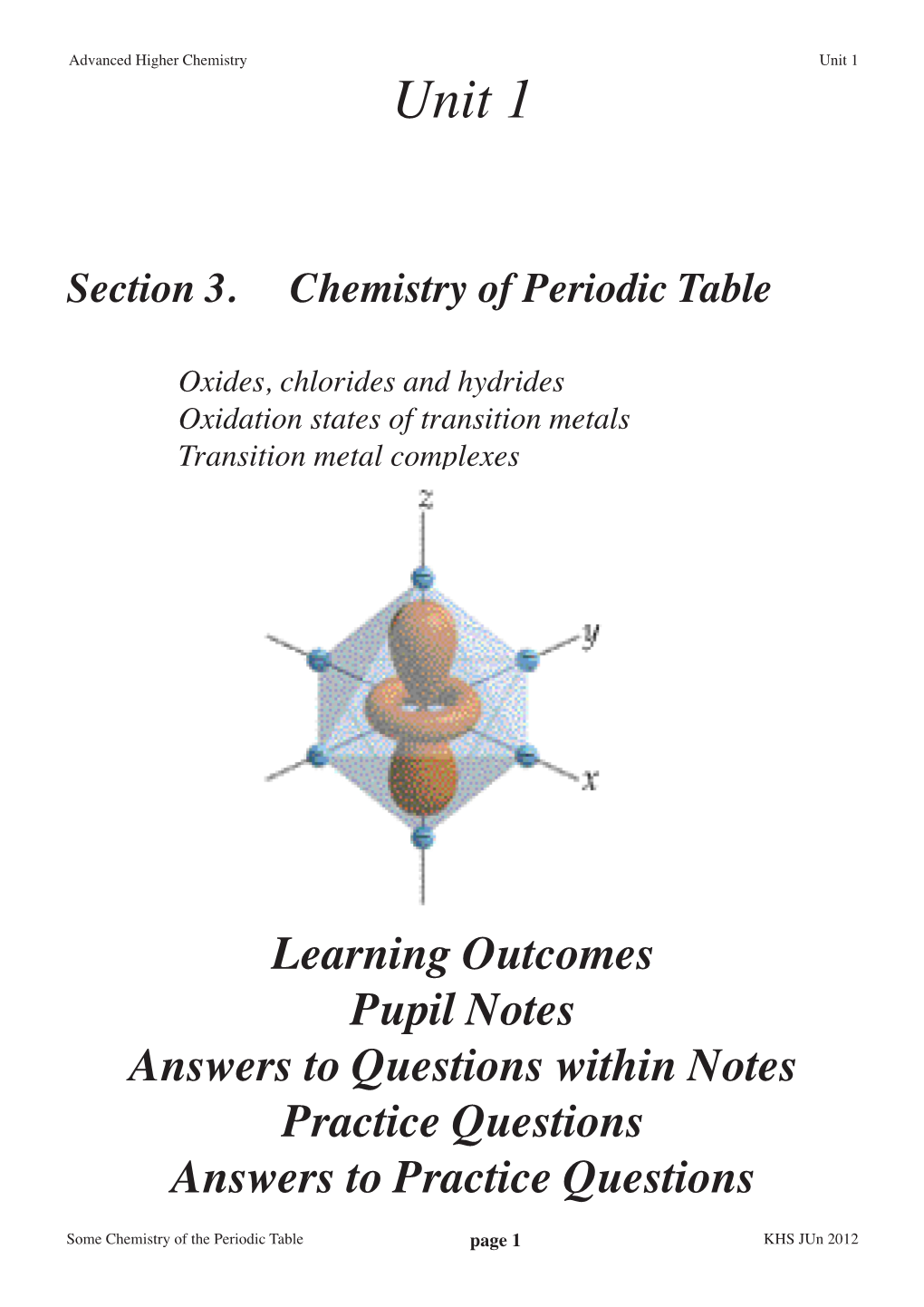 1.3 Periodic Table