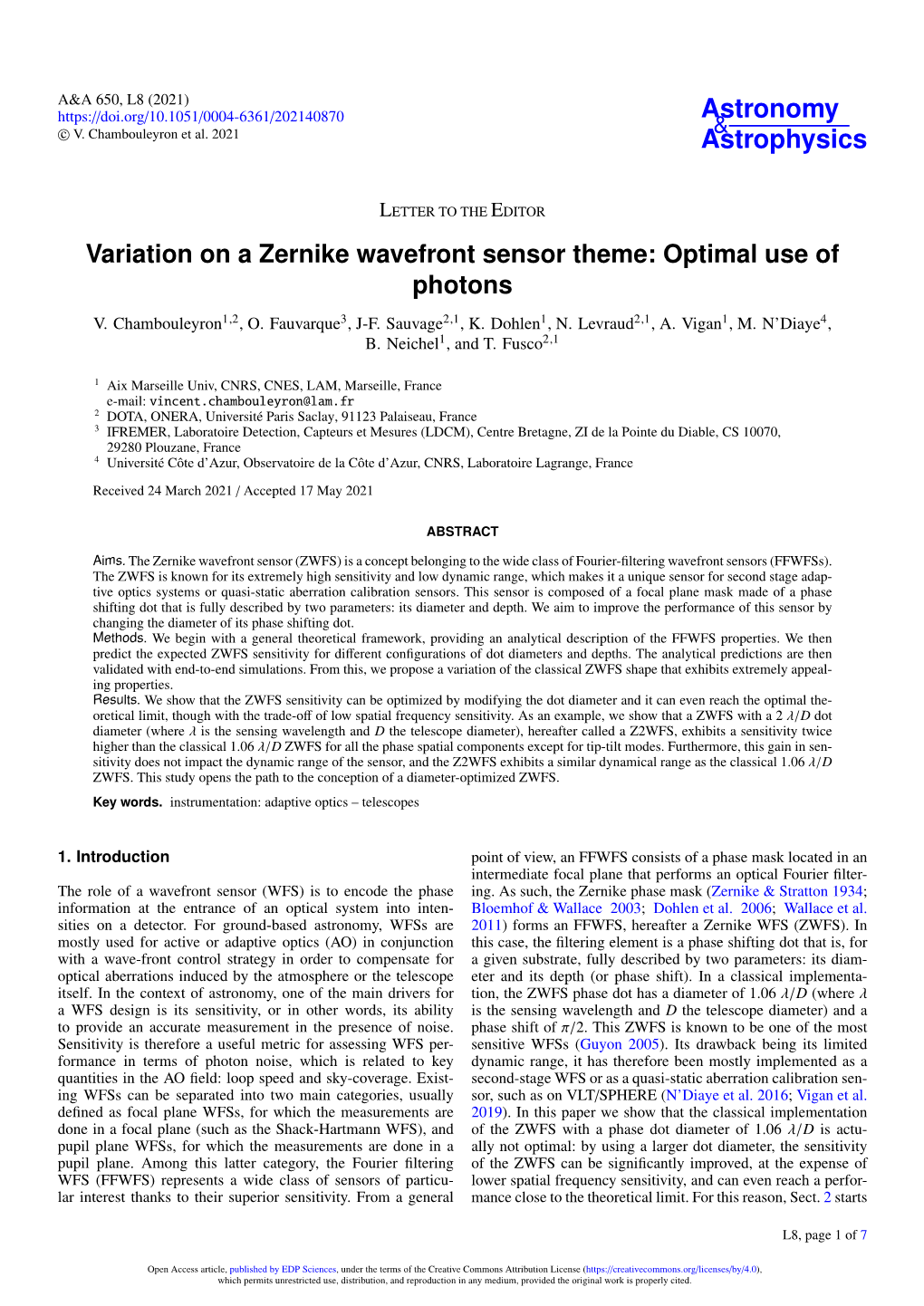 Variation on a Zernike Wavefront Sensor Theme: Optimal Use of Photons V