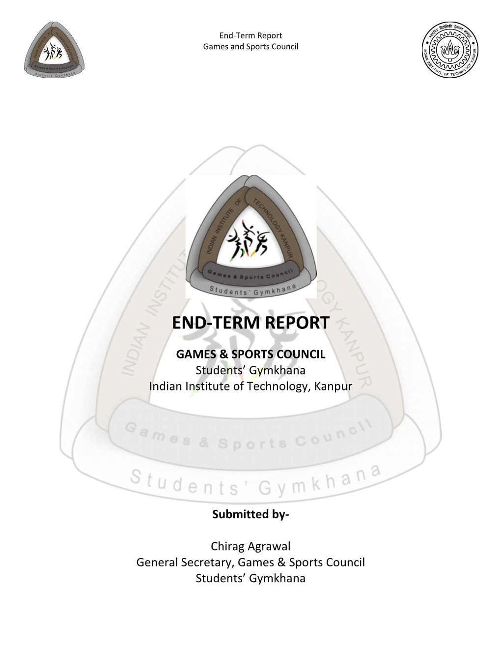 End-Term Report Games and Sports Council