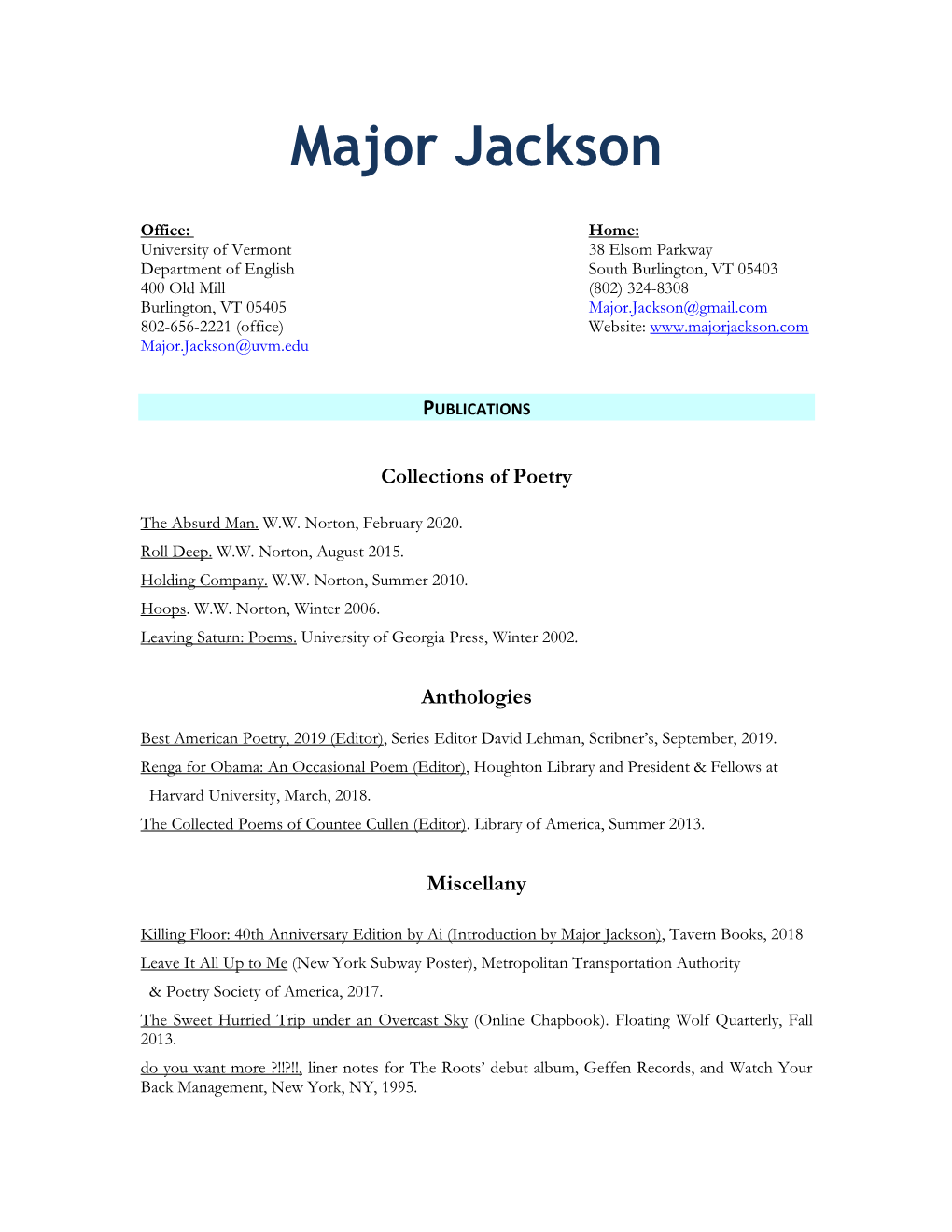 Major Jackson