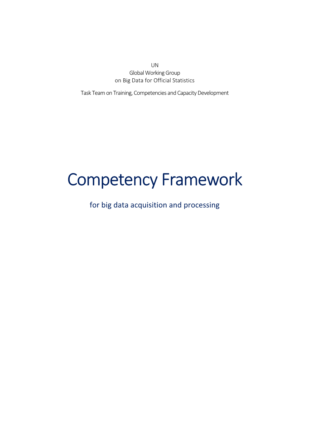 Competency Framework for Big Data Acquisition and Processing