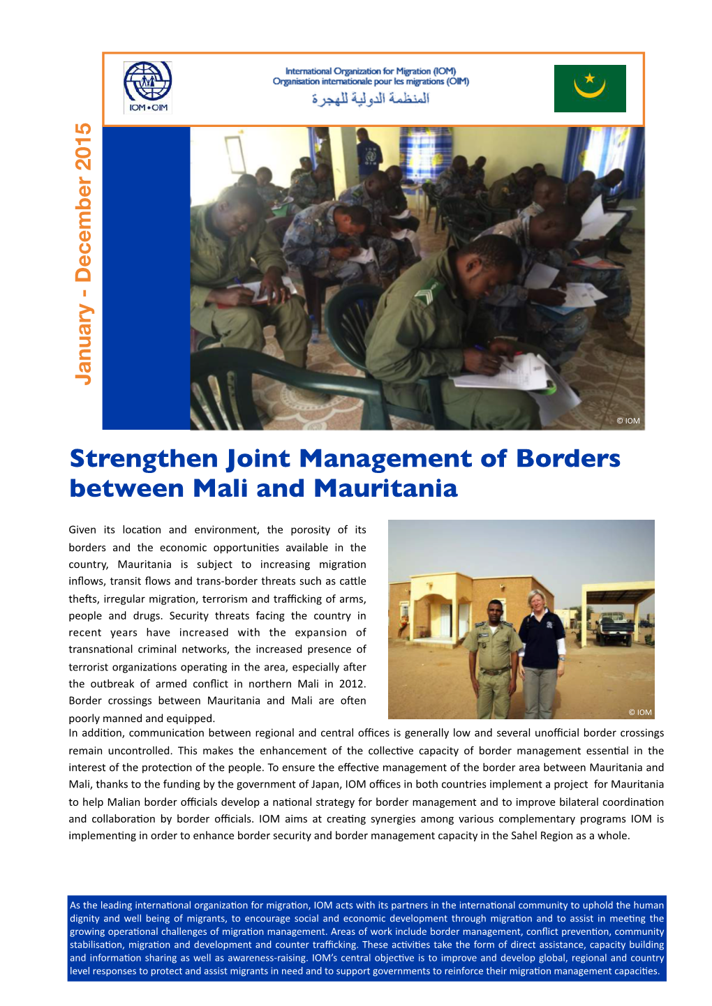 Strengthen Joint Management of Borders Between Mali and Mauritania