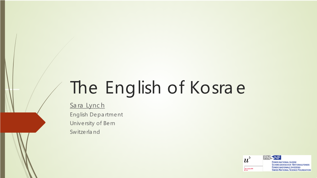 English in Kosrae