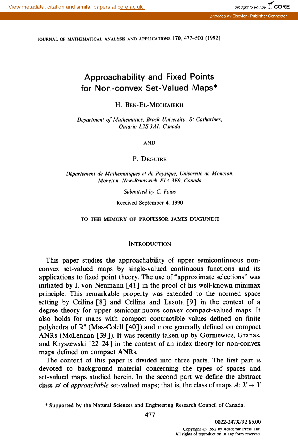 Approachability and Fixed Points for Non-Convex Set-Valued Maps*