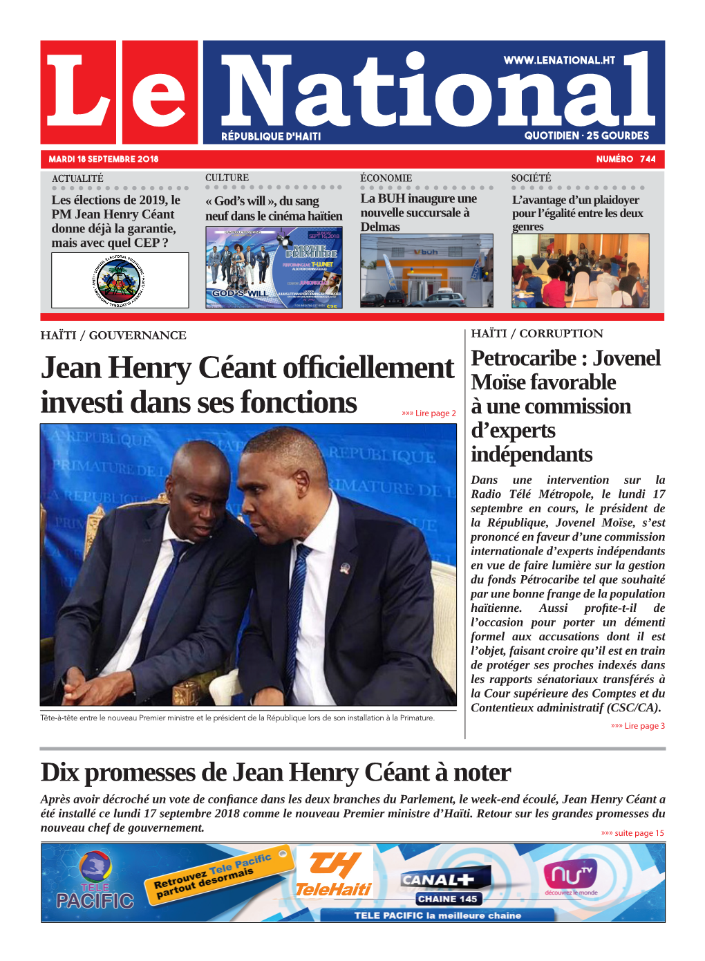 Jean Henry Céant Officiellement Investi Dans Ses Fonctions