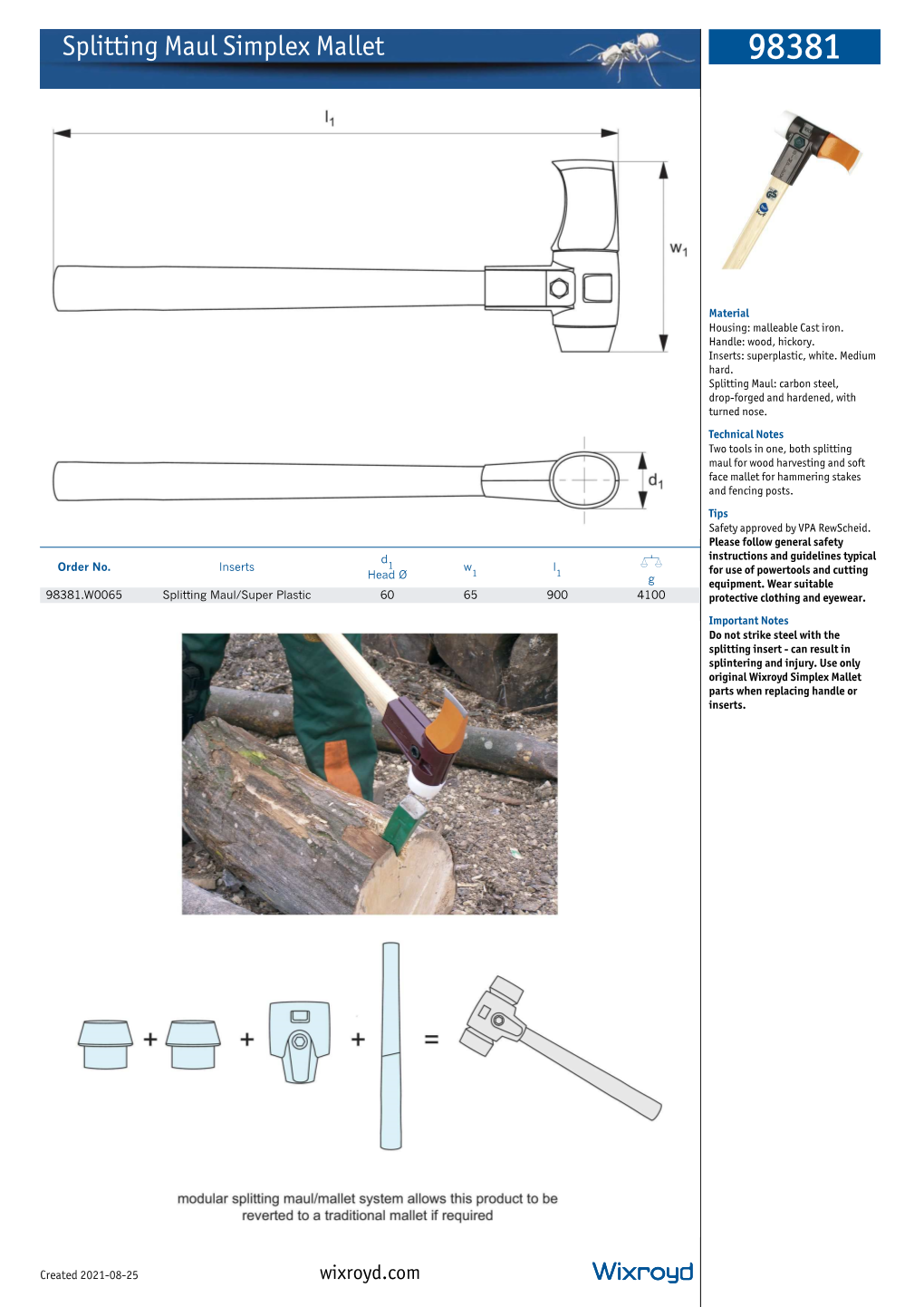 Splitting Maul Mallets