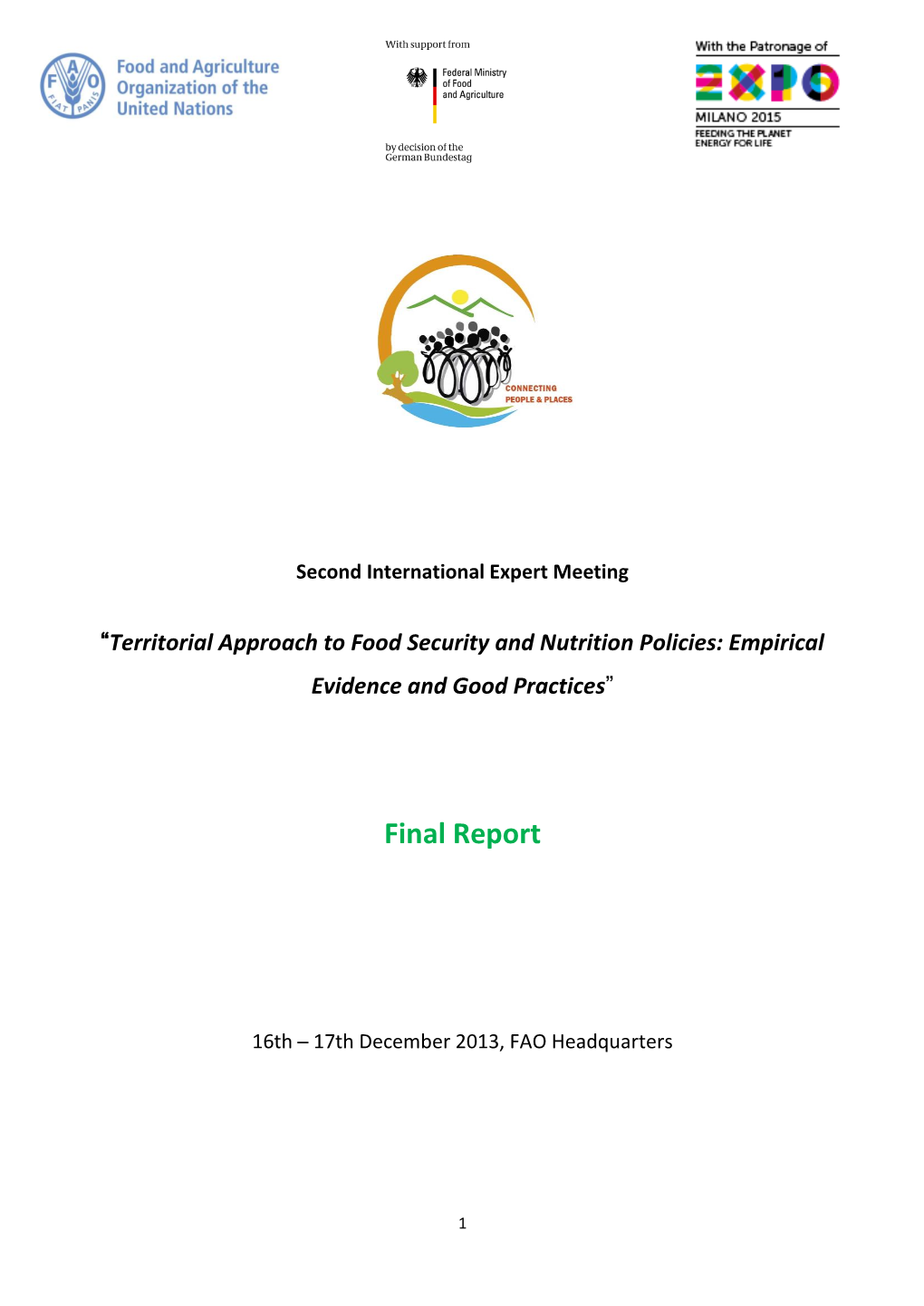 Territorial Approach to Food Security and Nutrition Policies: Empirical Evidence and Good Practices”