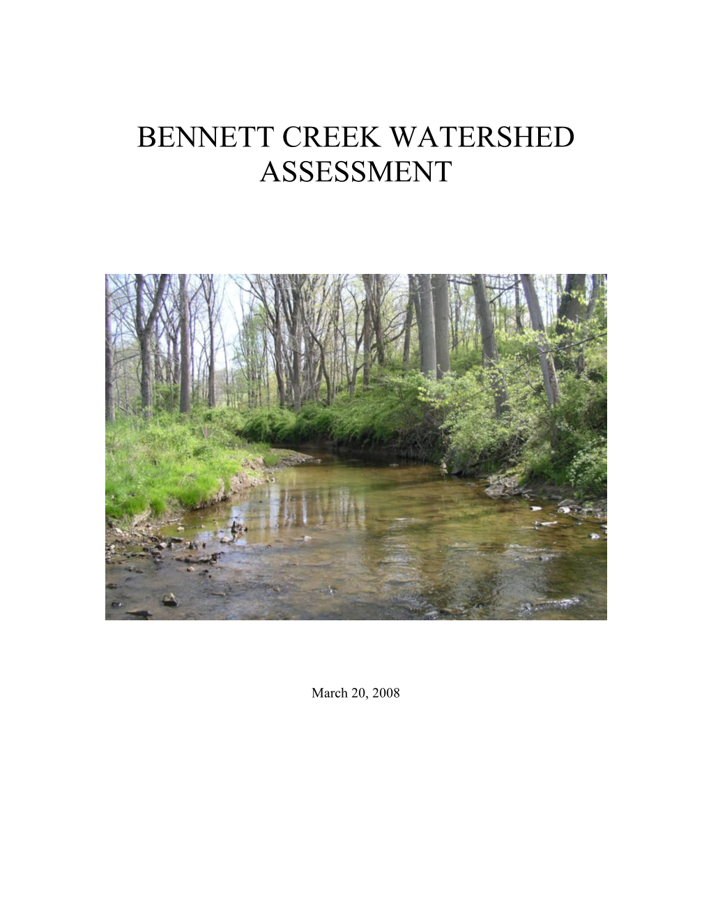 Bennett Creek Watershed Assessment