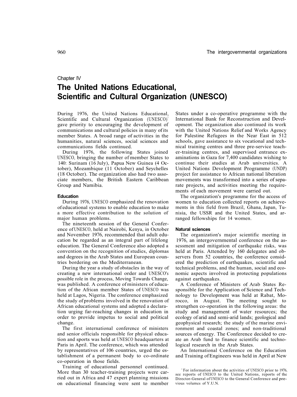 [ 1976 ] Part 2 Chapter 4 the United Nations Educational, Scientific And