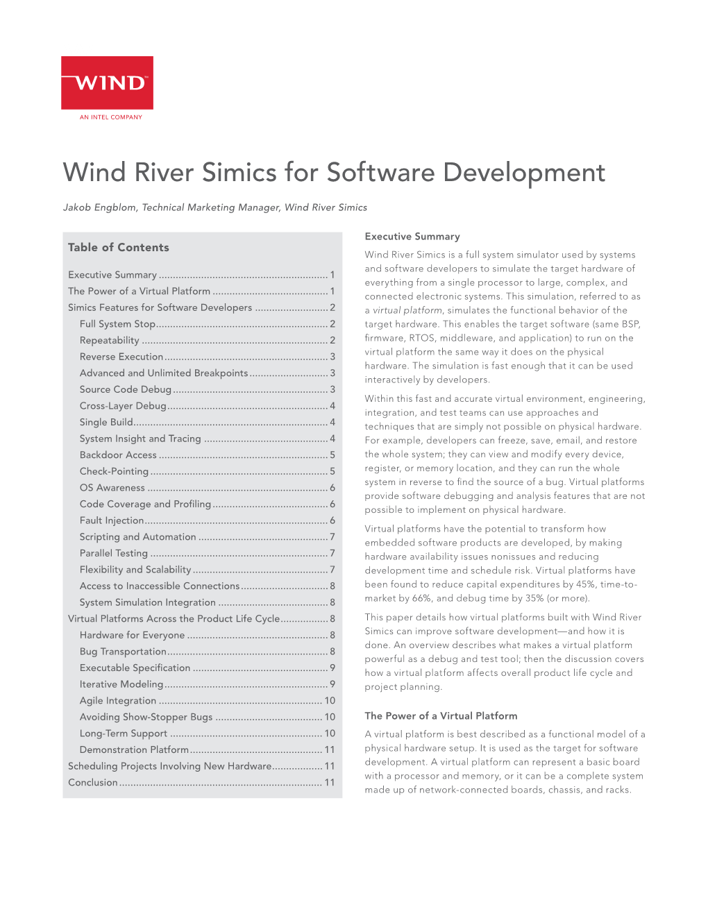 Wind River Simics for Software Development