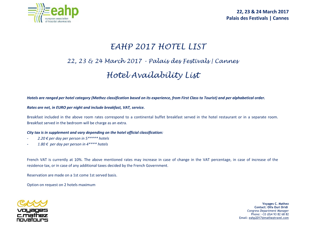 Hotel Listing