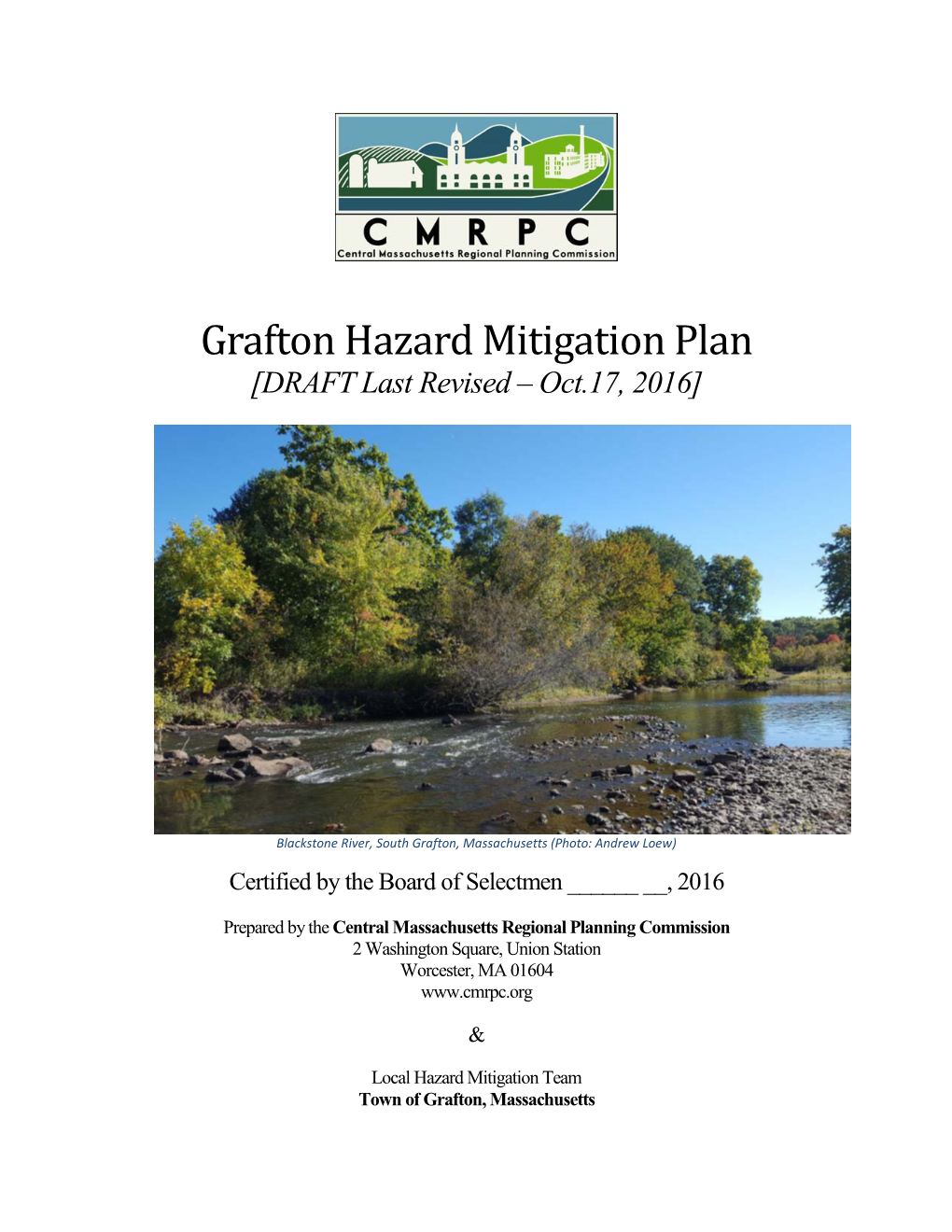 Grafton Hazard Mitigation Plan [DRAFT Last Revised – Oct.17, 2016]