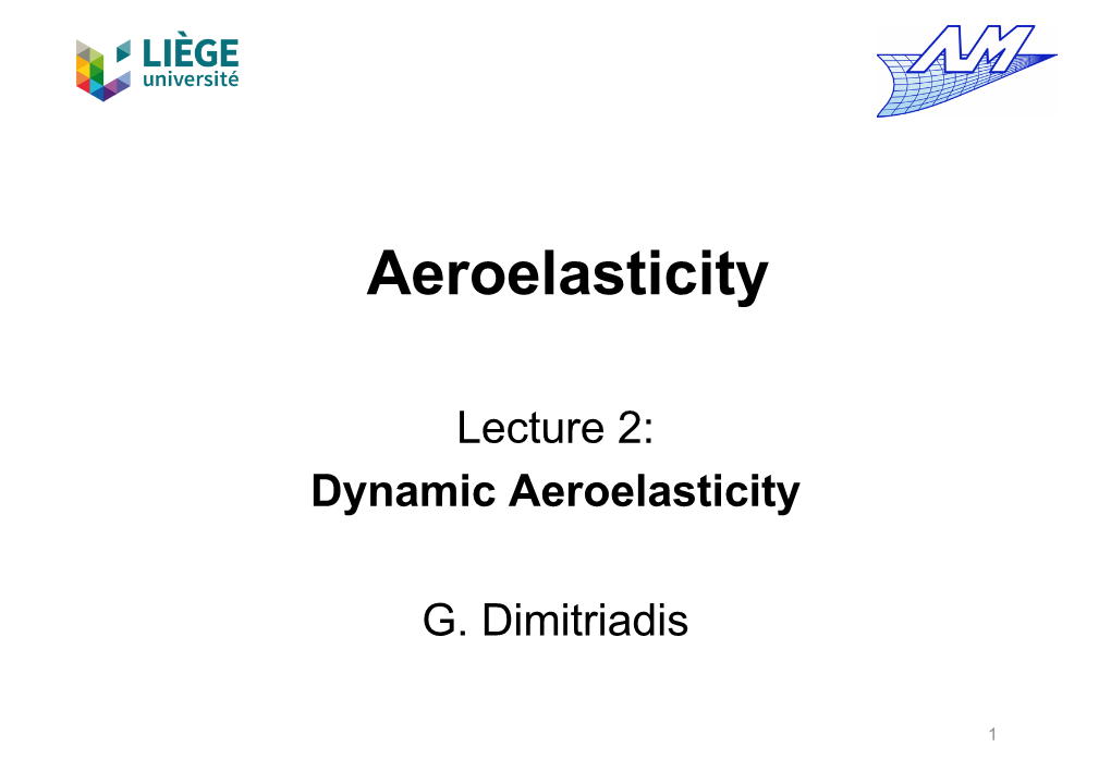 Dynamic Aeroelasticity