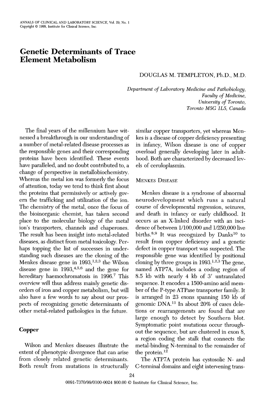 Genetic Determinants of Trace Element Metabolism