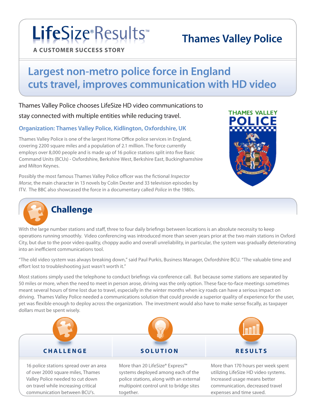 Thames Valley Police Case Study