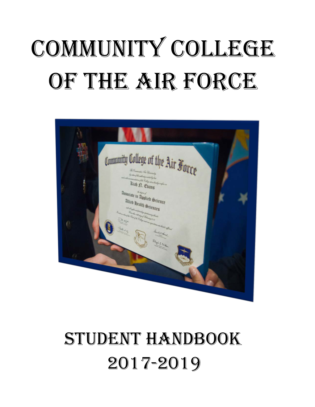 CCAF STUDENT HANDBOOK Ii