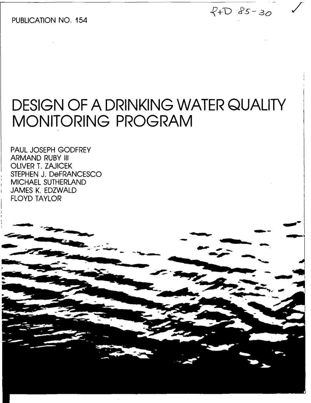 Design of a Drinking Water Quality Monitoring Program