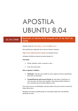 Apostila Ubuntu 8.04