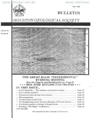 HGS Bulletin Volume 35 No.9 (May 1993)
