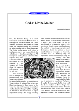 God As Divine Mother