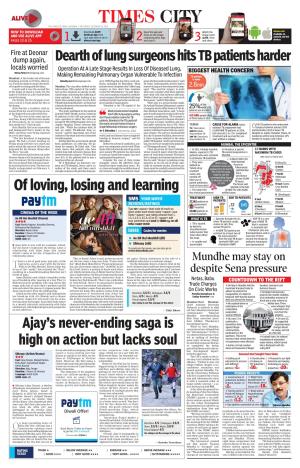Times City the Times of India, Mumbai | Saturday, October 29, 2016