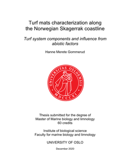Turf Mats Characterization Along the Norwegian