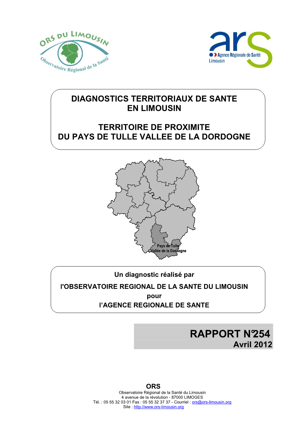 RAPPORT N°254 Avril 2012