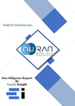 Nuran Wireless Inc. Due Diligence Report by Equity Insight