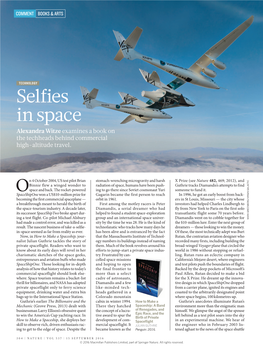 Selfies in Space Alexandra Witze Examines a Book on the Techheads Behind Commercial High-Altitude Travel