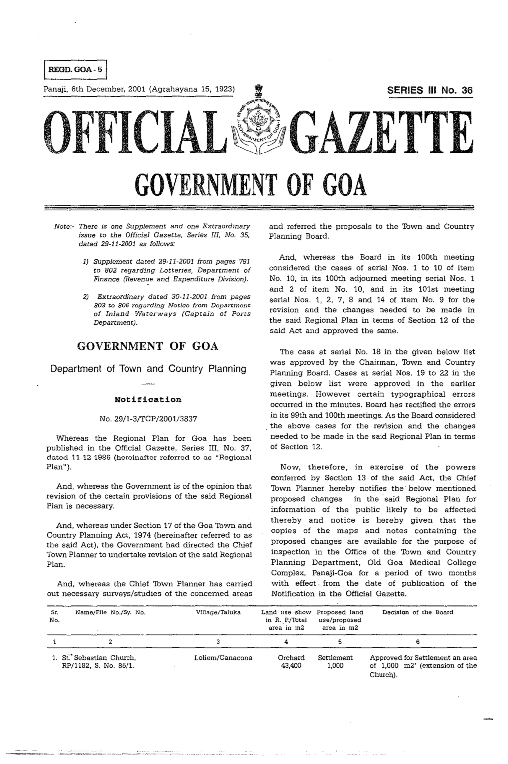 Official~Gazette Government of Goa
