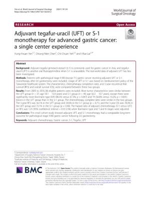Adjuvant Tegafur-Uracil (UFT)