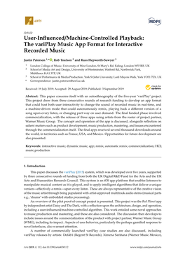 User-Influenced/Machine-Controlled Playback: the Variplay Music App