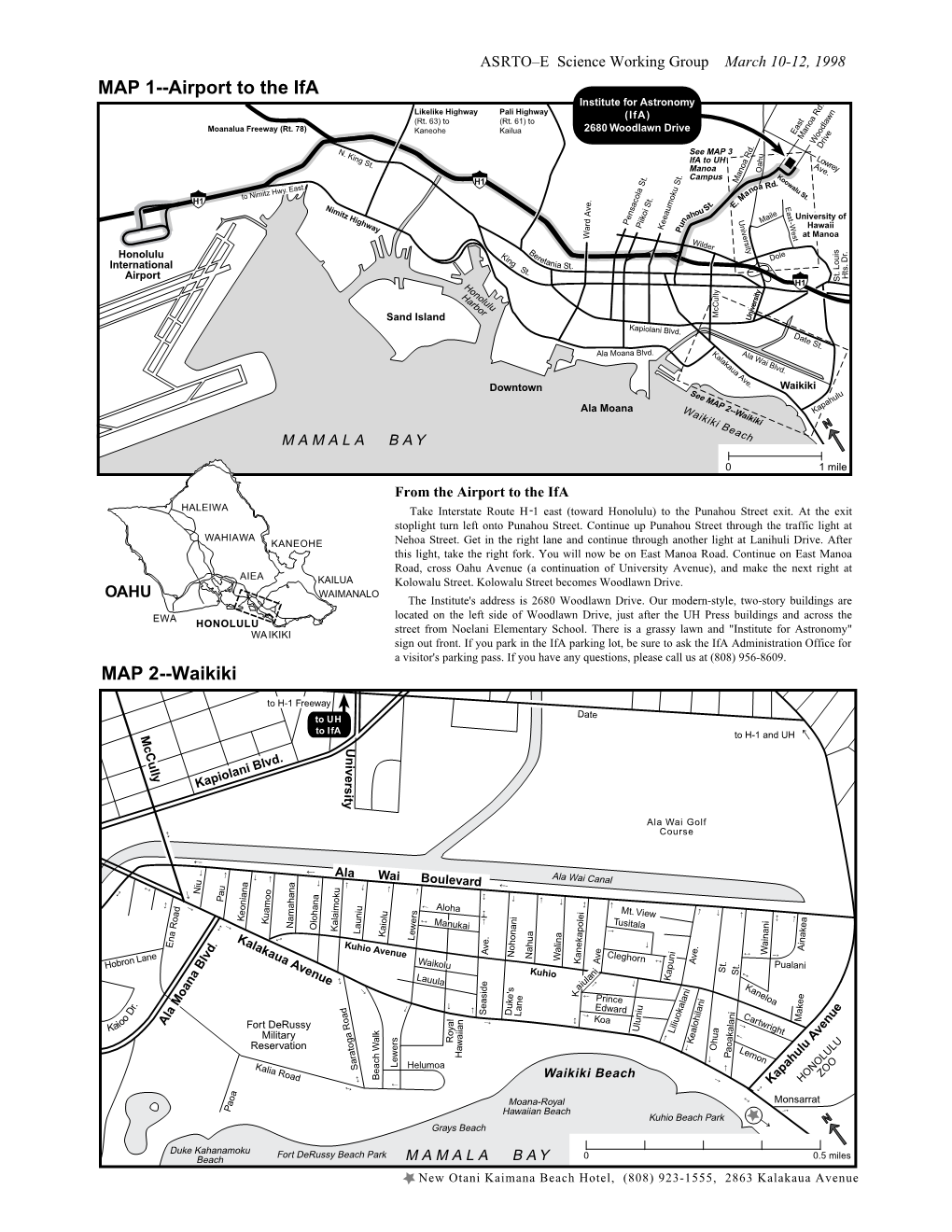 Airport to the Ifa MAP 2--Waikiki