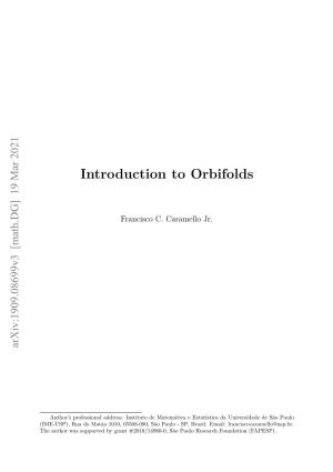 Introduction to Orbifolds