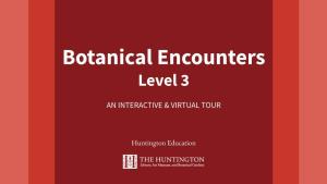 Botanical Encounters Level 3 an INTERACTIVE & VIRTUAL TOUR