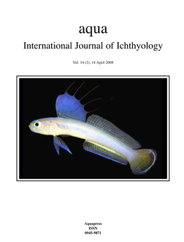 Aqua, International Journal of Ichthyology