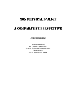 Non Physical Damage a Comparative Perspective