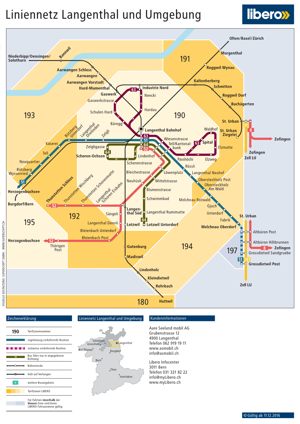 Liniennetz Langenthal Und Umgebung