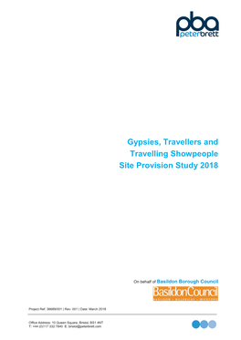 Gypsies Travellers and Travelling Showpeople Site Provision Study