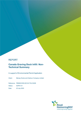 Canada Graving Dock Infill: Non Technical Summary